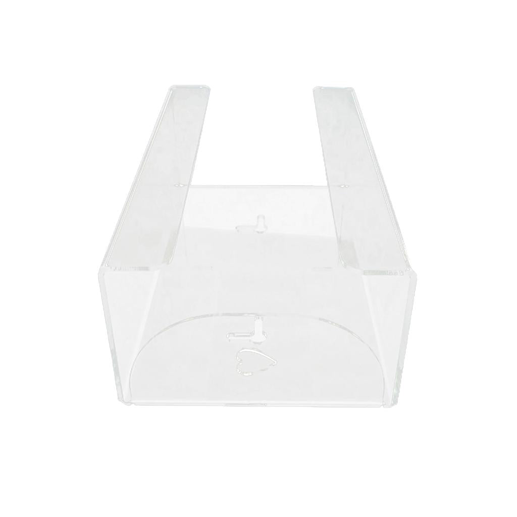 Wall Mountable Tissue Box Holder Clear Glove Box Stand Cover Office Decor