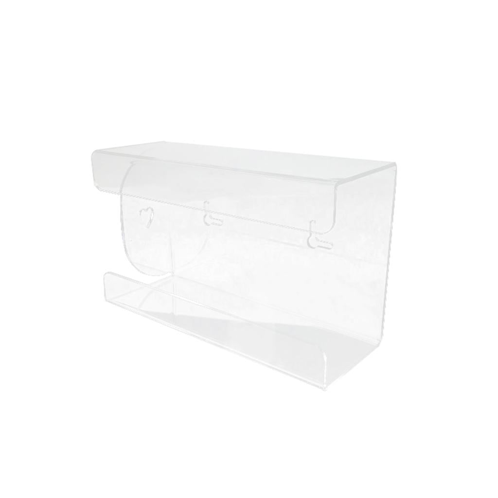 Wall Mountable Tissue Box Holder Clear Glove Box Stand Cover Office Decor