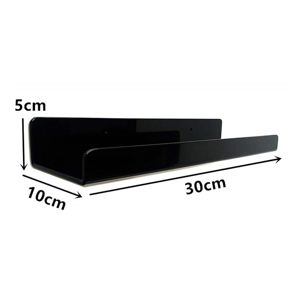 Floating Wall Shelves Black Home Book Rack Kid Bathroom Shelves Display