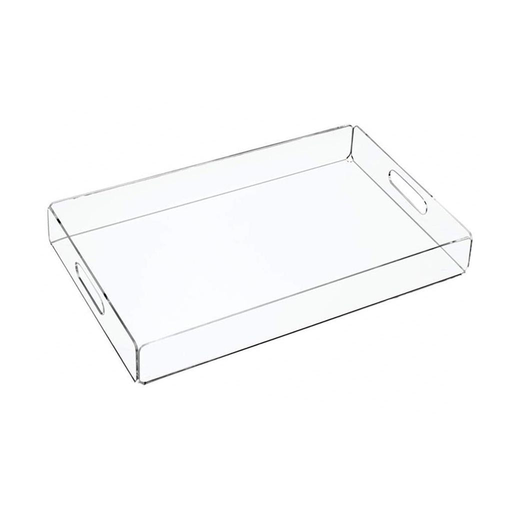 Acrylic Display Tea Tray Multi-purpose Storage Plate Jewelry Serving Tray