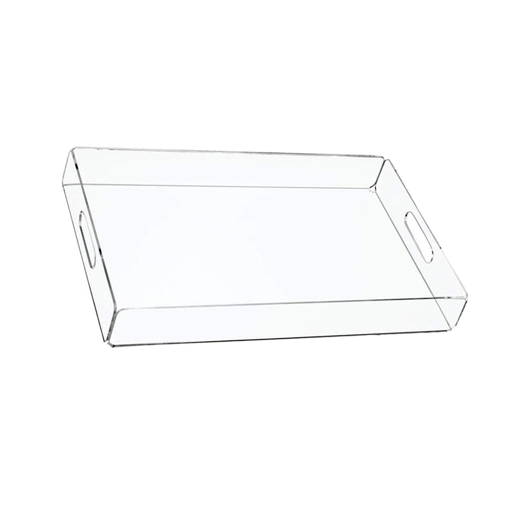 Acrylic Display Tea Tray Multi-purpose Storage Plate Jewelry Serving Tray