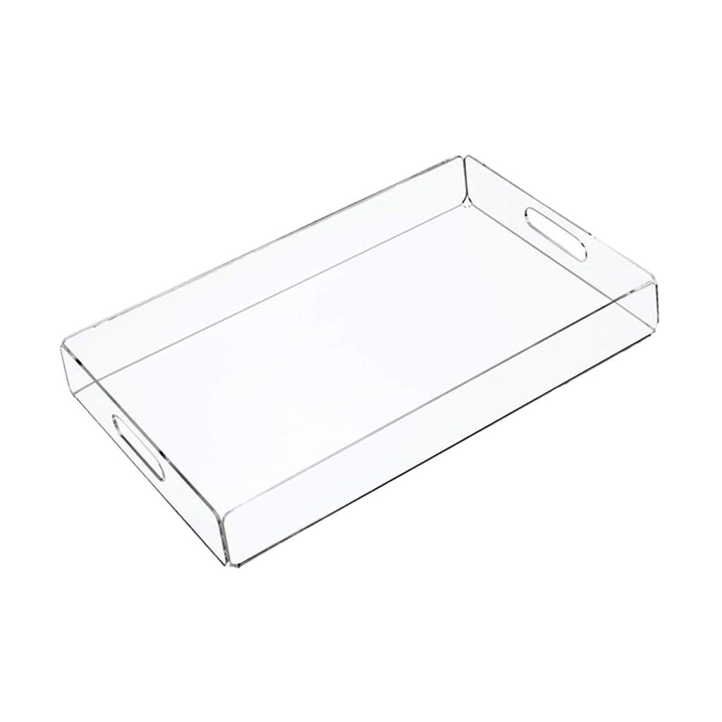 Acrylic Display Tea Tray Multi-purpose Storage Plate Jewelry Serving Tray