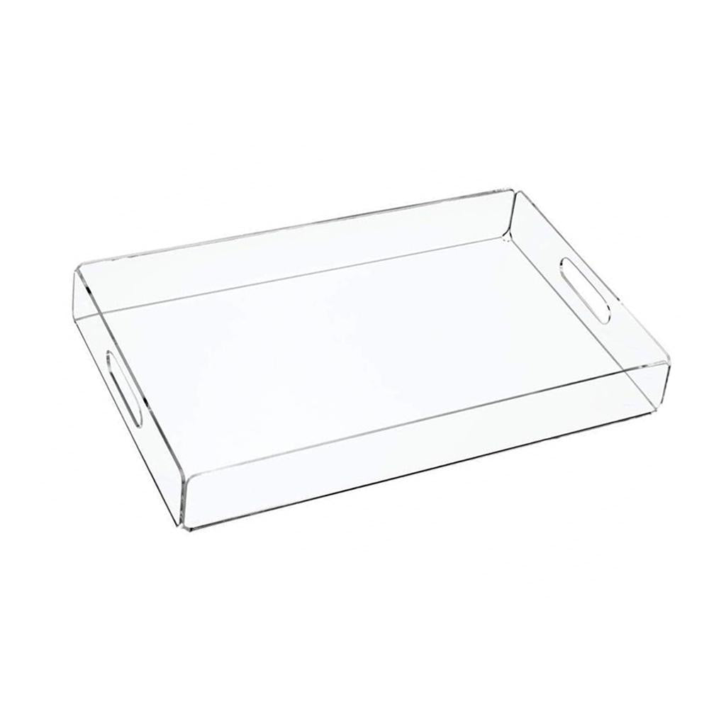 Acrylic Display Tea Tray Multi-purpose Storage Plate Jewelry Serving Tray