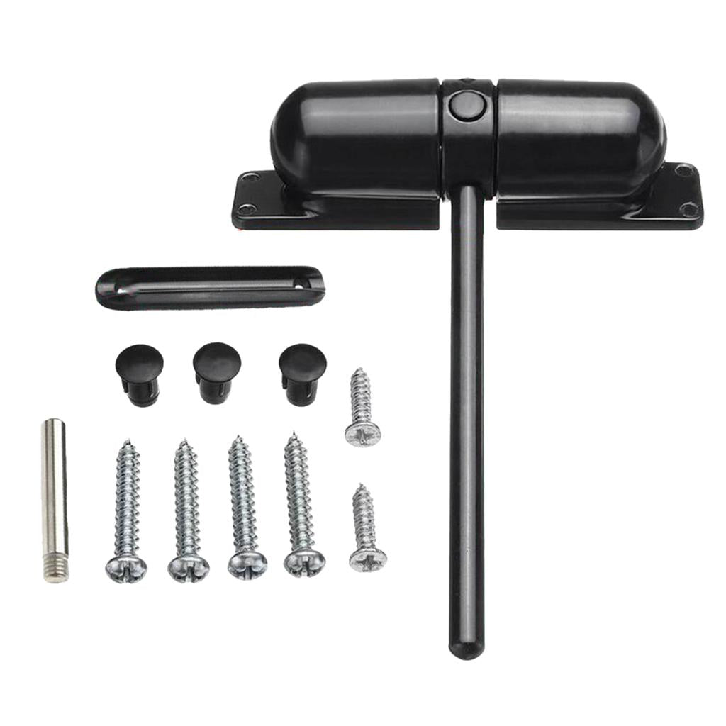 Mini Door Closer Automobile Adjustable Surface Mounted Door Stopper Black