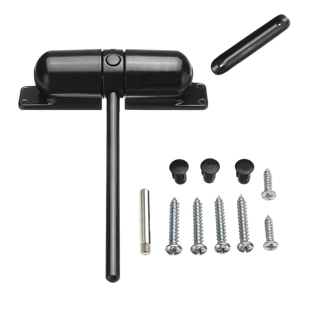 Mini Door Closer Automobile Adjustable Surface Mounted Door Stopper Black