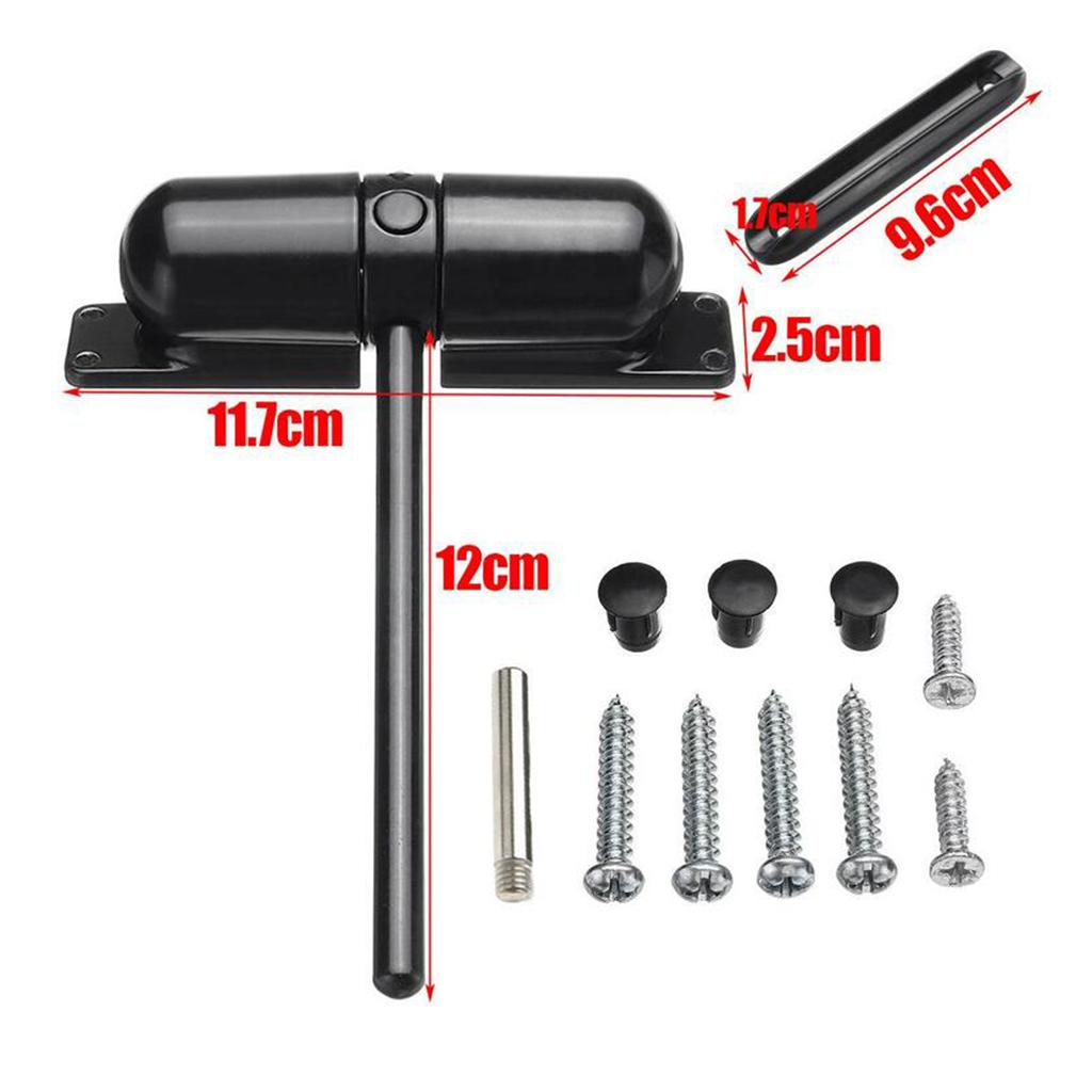 Mini Door Closer Automobile Adjustable Surface Mounted Door Stopper Black