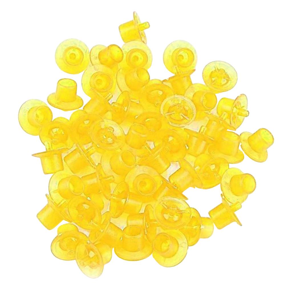 100Pieces Beekeeping Raise Rearing Cell Cup Cage Apiculture Tool Yellow