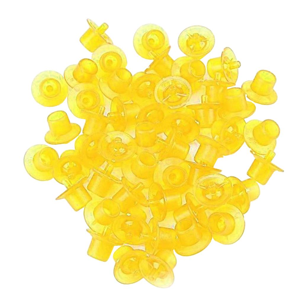 100Pieces Beekeeping Raise Rearing Cell Cup Cage Apiculture Tool Yellow