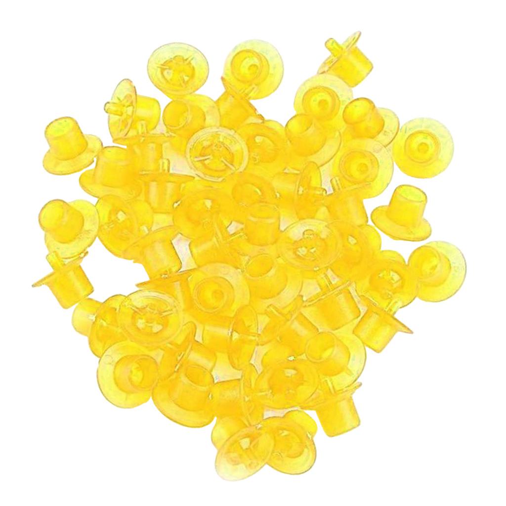 100Pieces Beekeeping Raise Rearing Cell Cup Cage Apiculture Tool Yellow