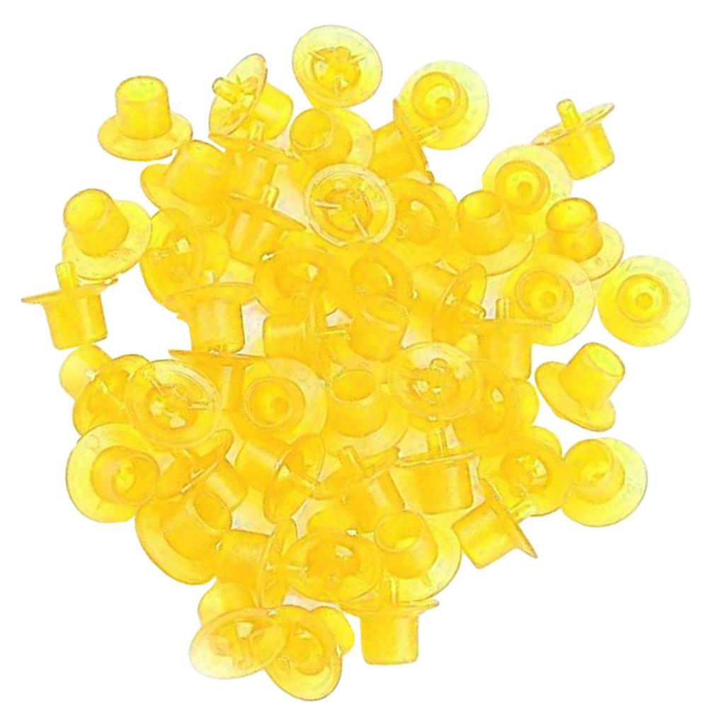 100Pieces Beekeeping Raise Rearing Cell Cup Cage Apiculture Tool Yellow