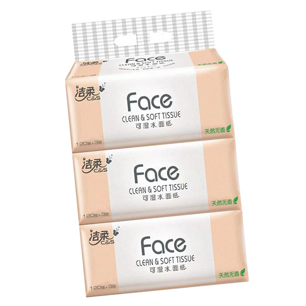 3 Pack 360 Sheets Facial Clean Tissue Paper Bulk Bath Toilet Paper 3 Ply