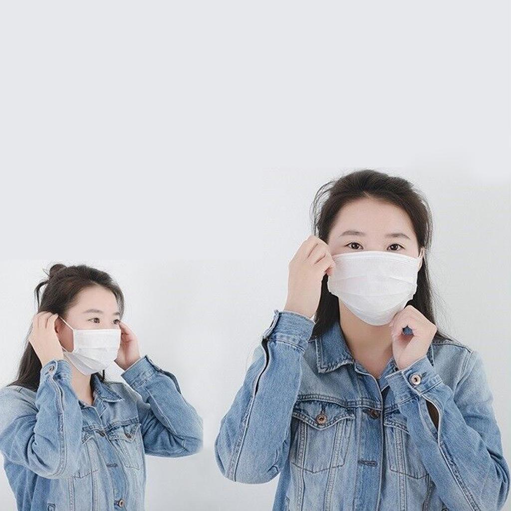 40 Pcs 4 Layer Disposable Face Masks Cover Anti Dust Haze Smog Protection