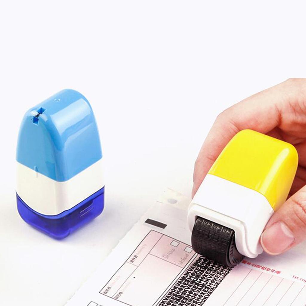 Identity Theft Protection Stamp Roller Anti Theft Guard ID Pink