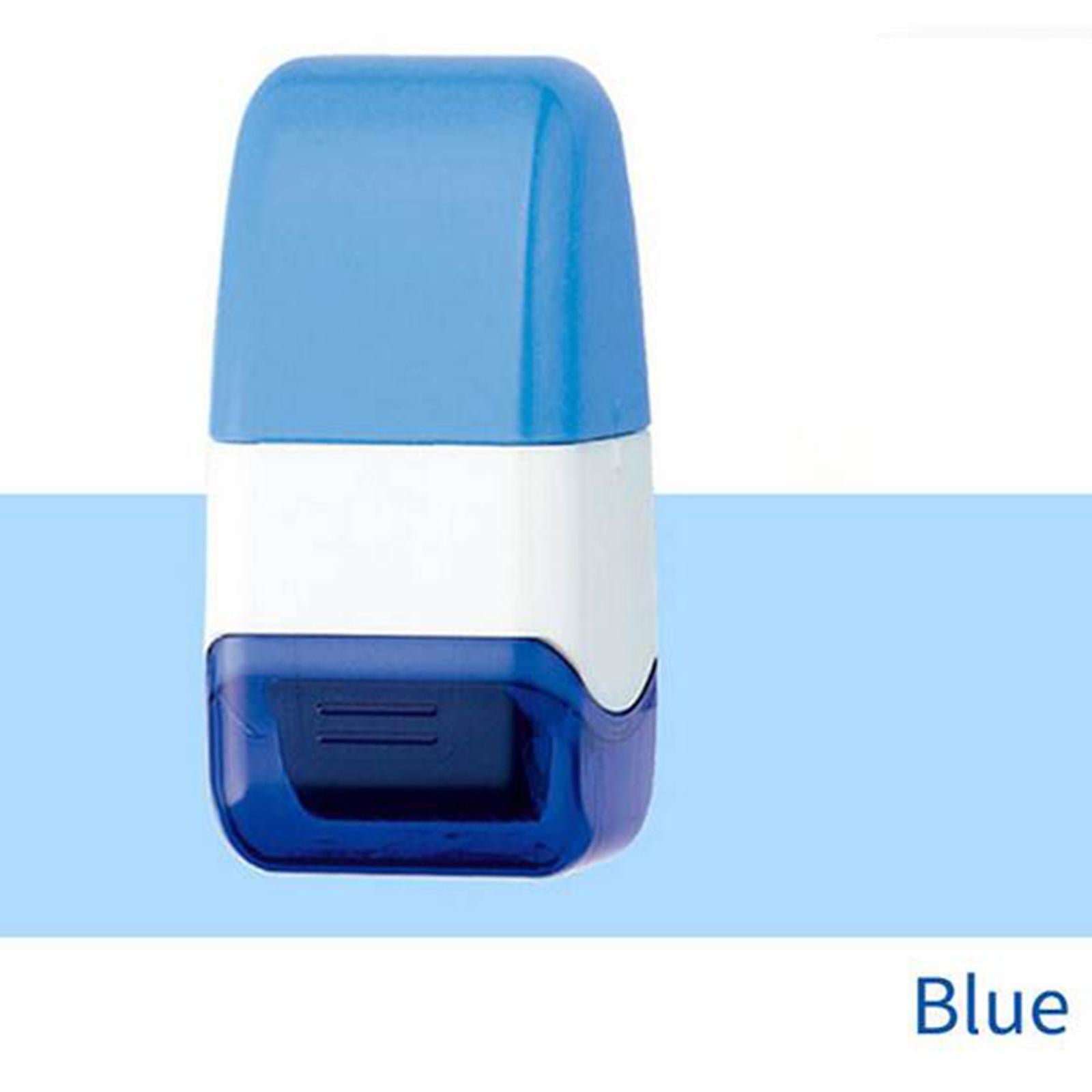 Identity Theft Protection Stamp Roller Anti Theft Guard ID Blue