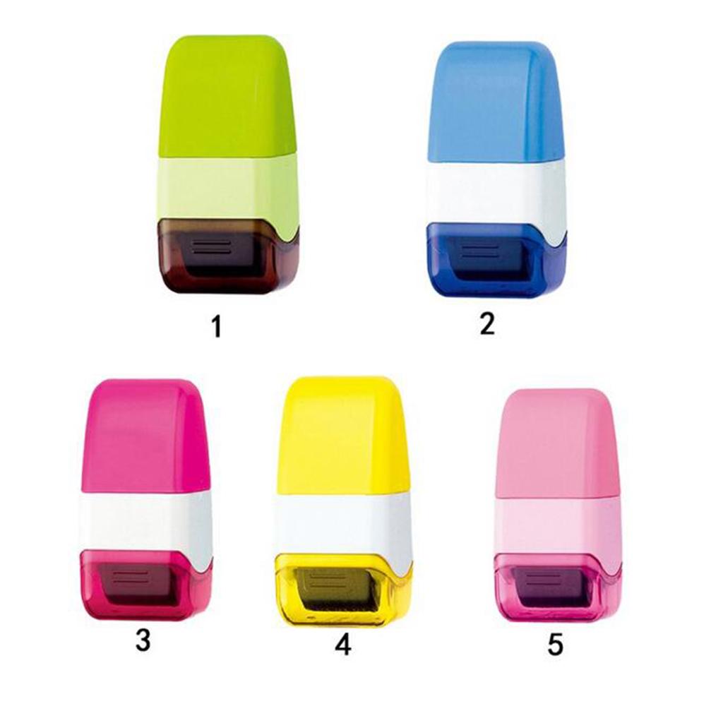 Identity Theft Protection Stamp Roller Anti Theft Guard ID Yellow