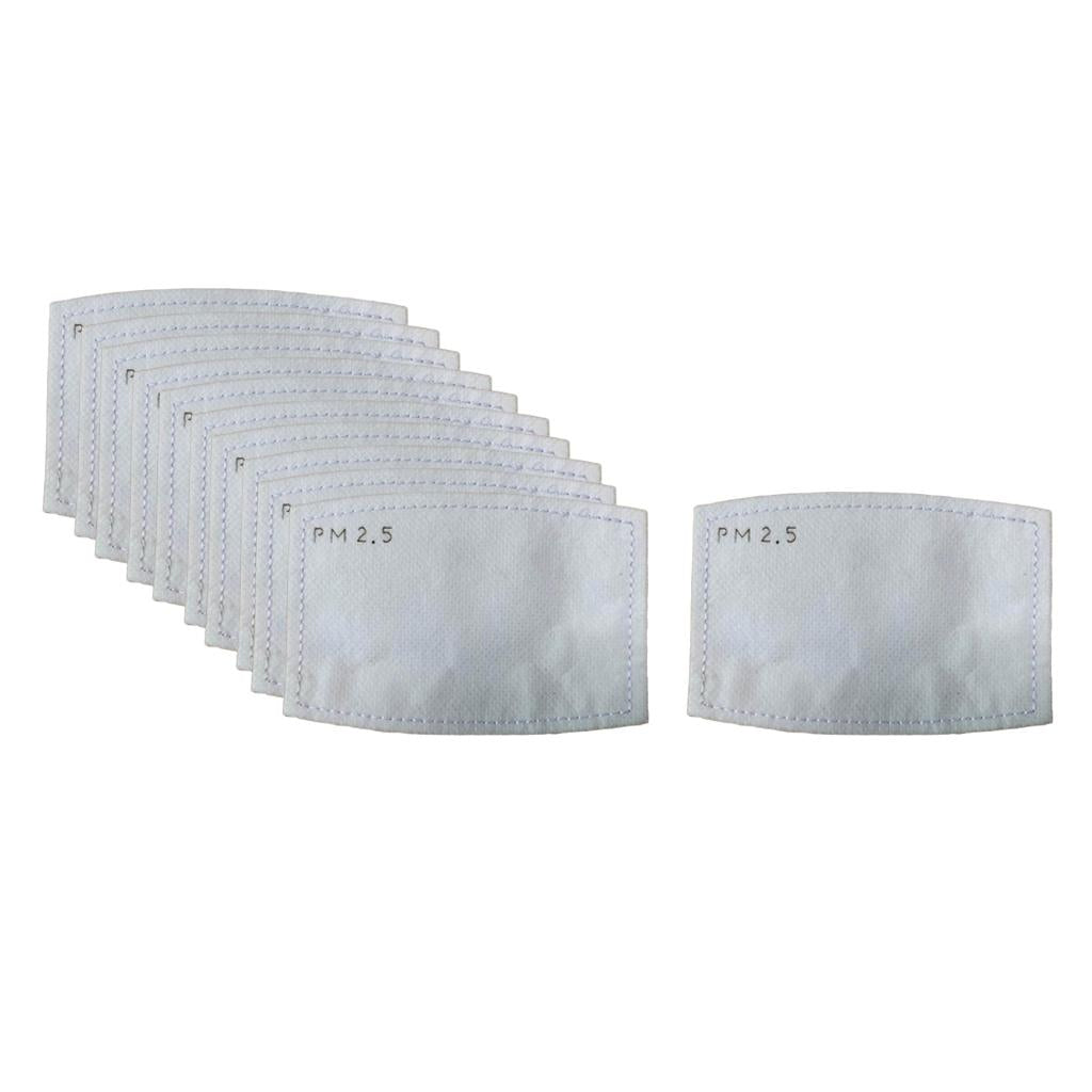 10pcs PM2.5 Filter Pad 5-Layer Filtration Respirator Dustproof Filter 10x7cm