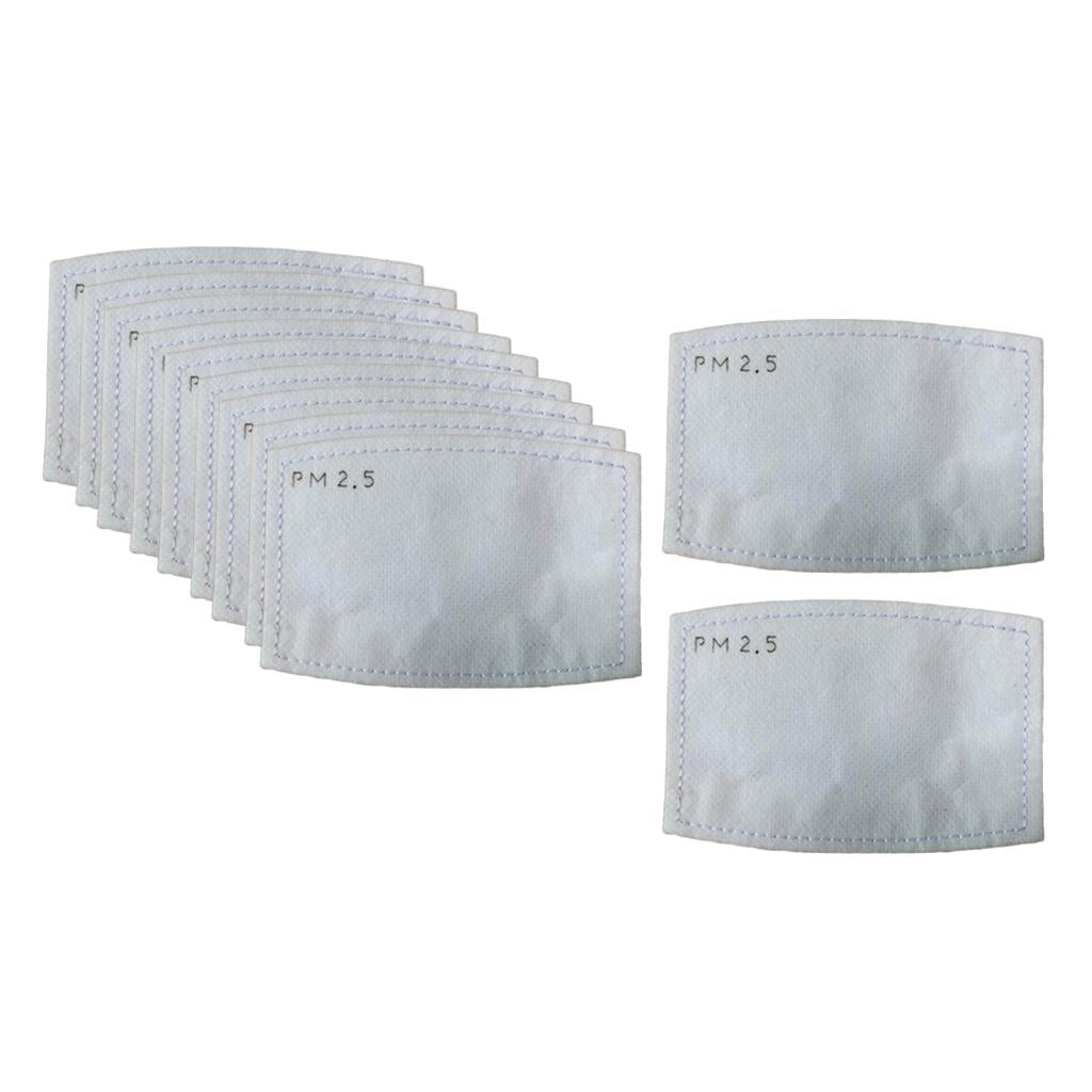 10pcs PM2.5 Filter Pad 5-Layer Filtration Respirator Dustproof Filter 10x7cm