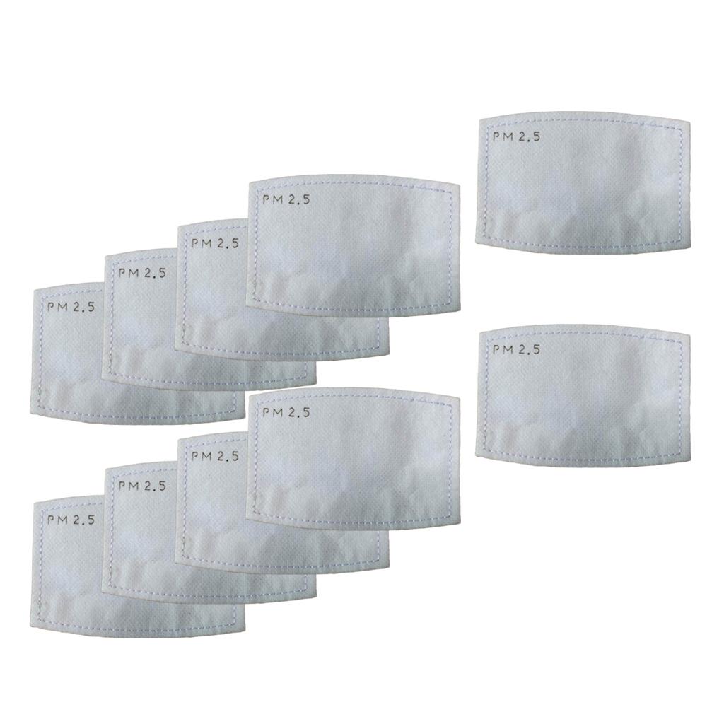 10pcs PM2.5 Filter Pad 5-Layer Filtration Respirator Dustproof Filter 10x7cm