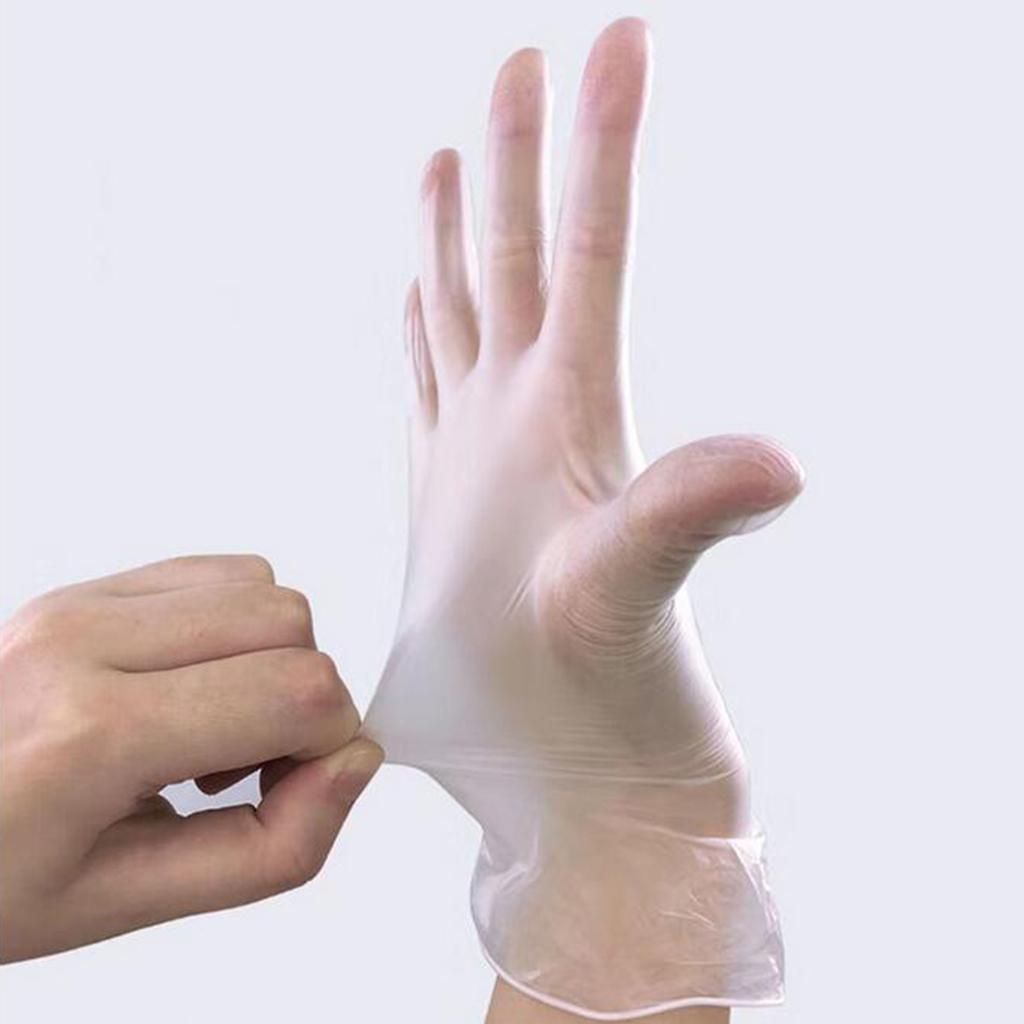 100pcs Disposable Protective Gloves Oilproof Work Gloves Kitchen Cleaning XS