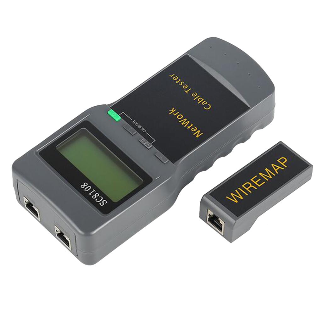 LCD Digital Network Wire Cable Tester LAN Cable Test Measurement Rangefinder