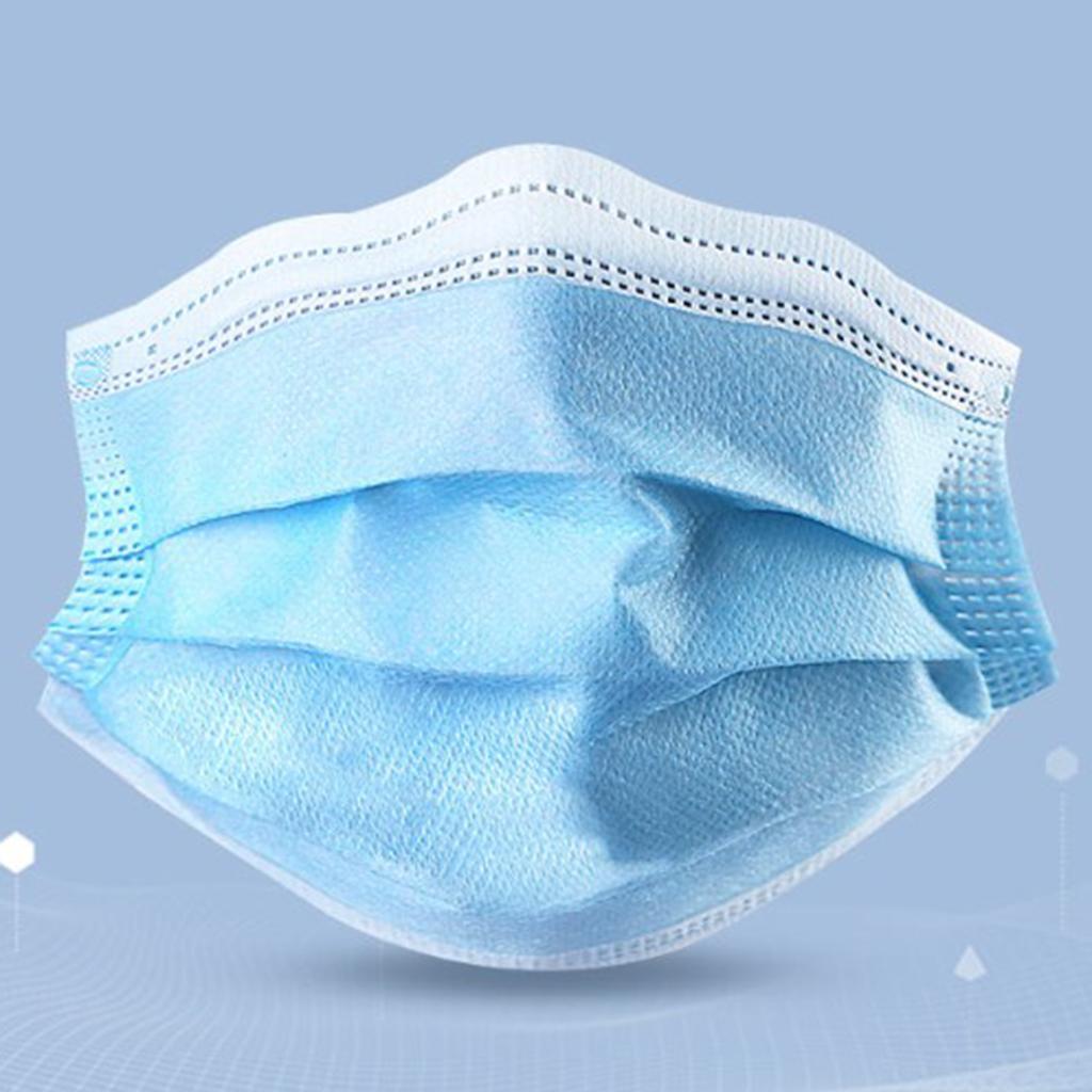 50x Disposable Earloop Mouth Cover Unisex Face Cover Non-woven Covering Bag