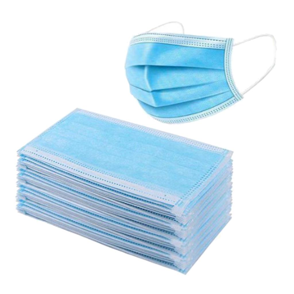 50x Disposable Earloop Mouth Cover Unisex Face Cover Non-woven Covering Bag