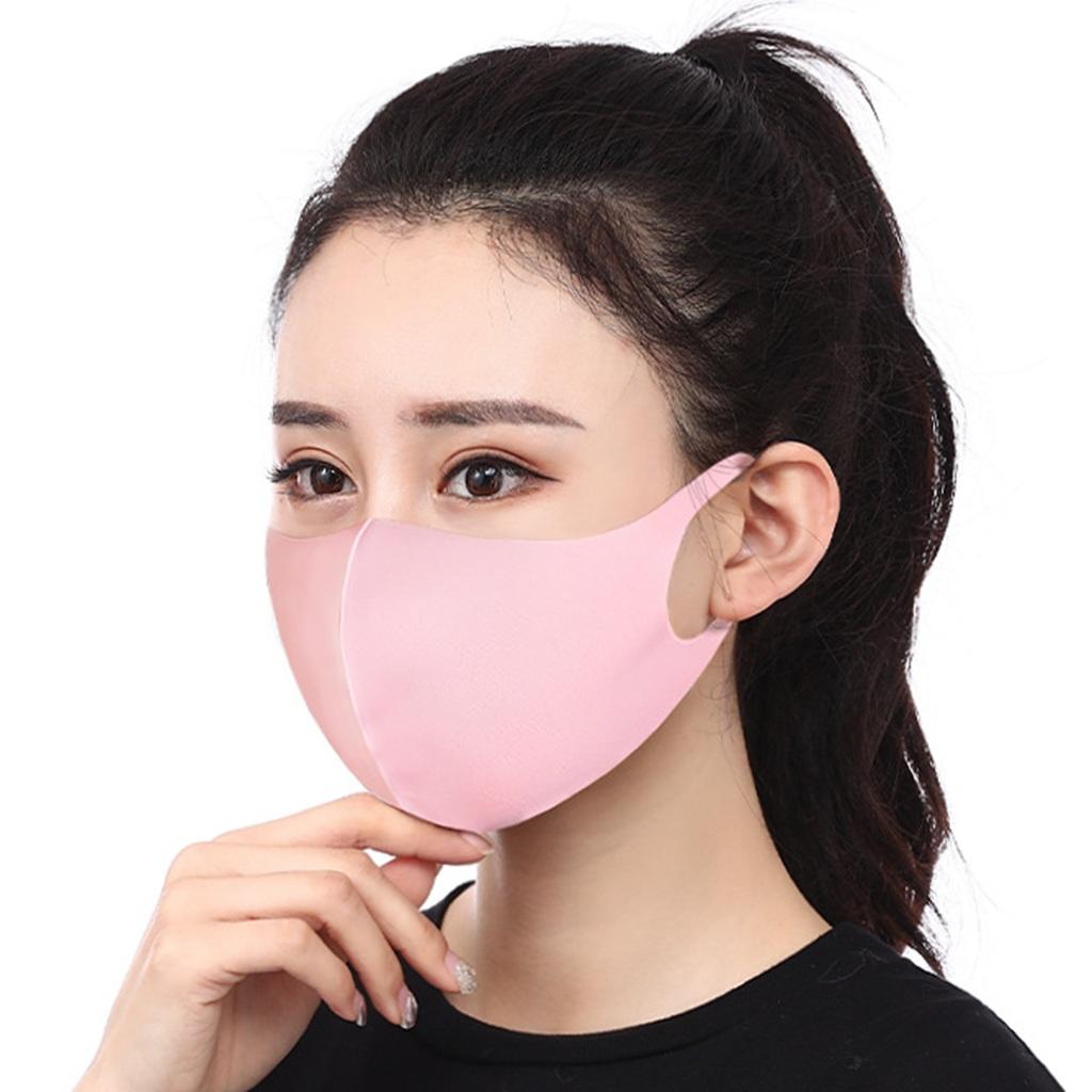 Mask Spring Summer Children Sponge Ice Silk Breathable Dust Haze Black