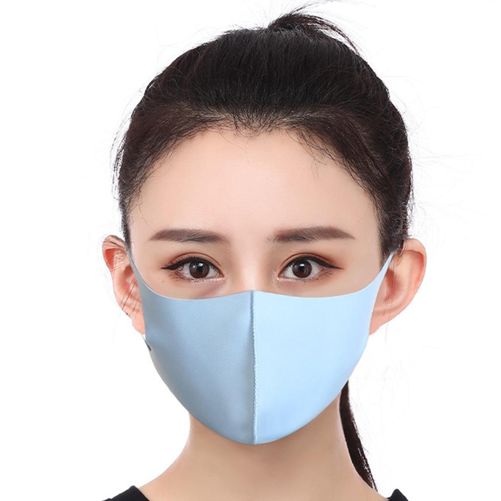 Mask Spring Summer Children Sponge Ice Silk Breathable Dust Haze Black