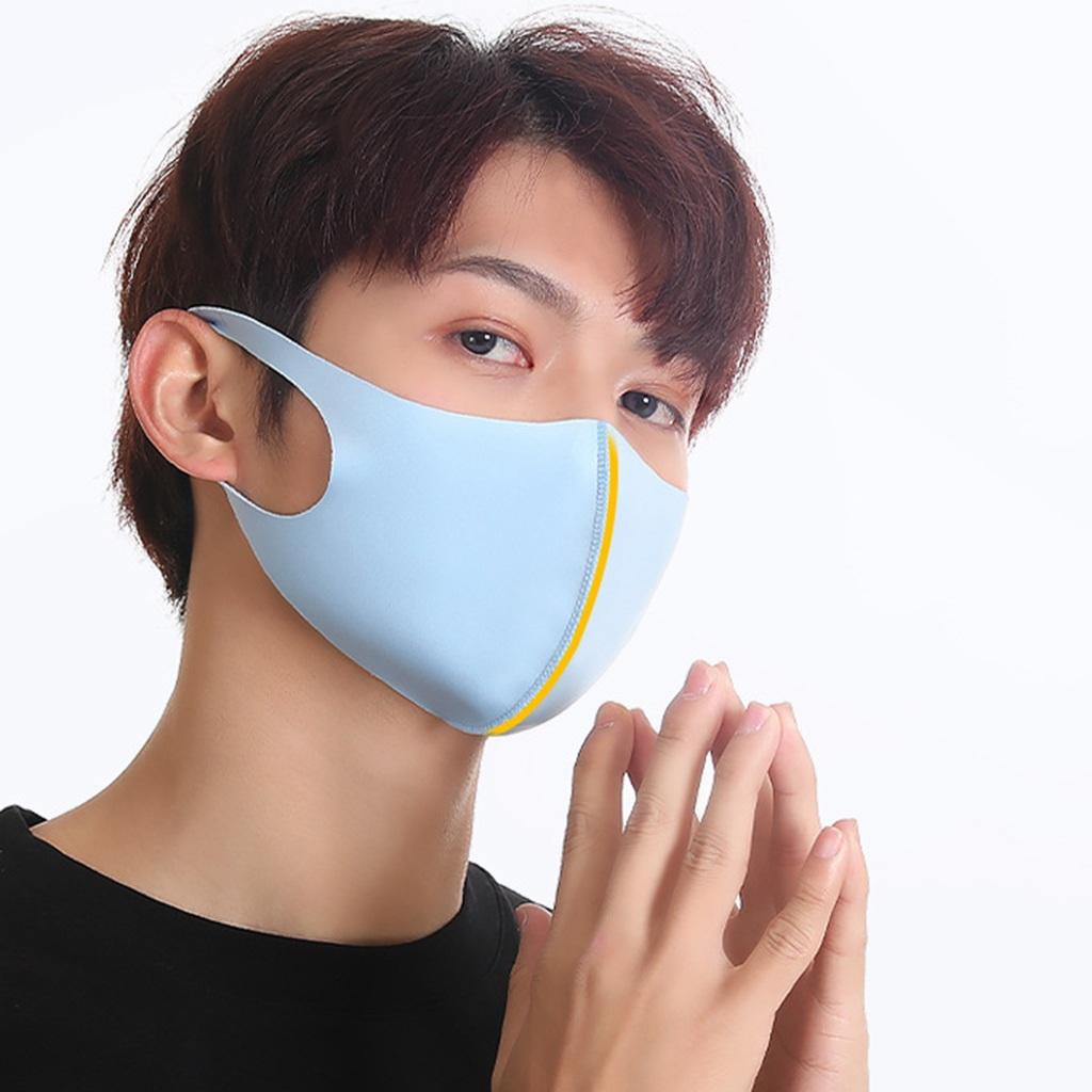 Mask Spring Summer Children Sponge Ice Silk Breathable Dust Haze Blue