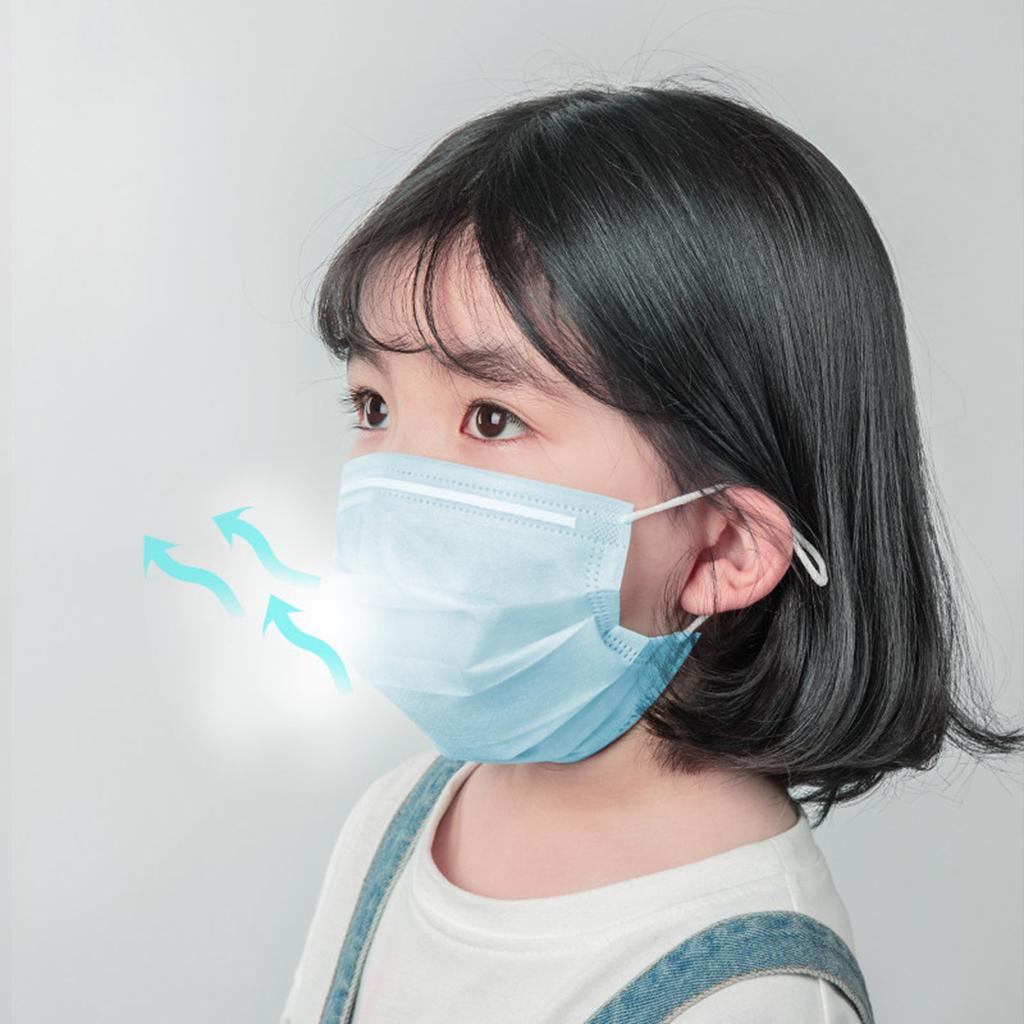 30pcs Children Disposable Masks Breathable Kid Respirator Anti-haze  White