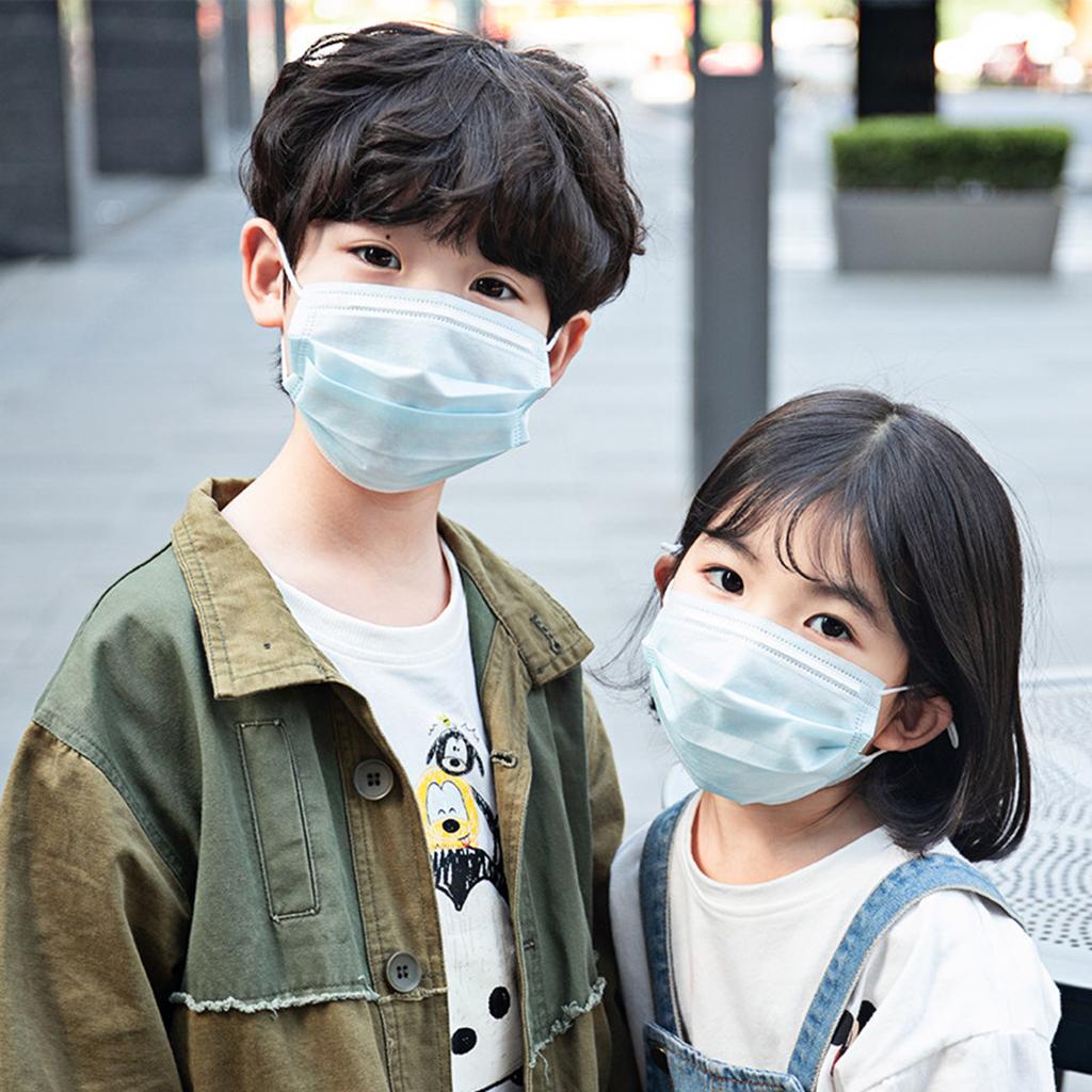 30pcs Children Disposable Masks Breathable Kid Respirator Anti-haze  White