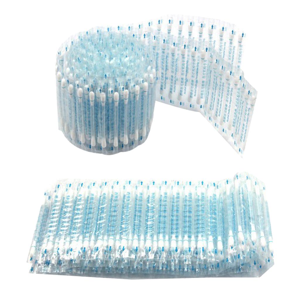 100Pcs Double Heads Disposable Alcohol Stick Disinfected Cotton Swabs Kit