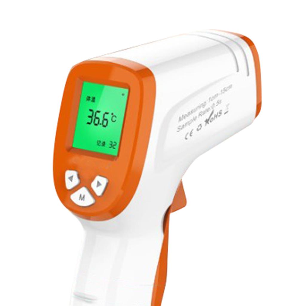 Kids Adult Infrared Thermometer Non-Contact Body Forehead Thermometer Orange