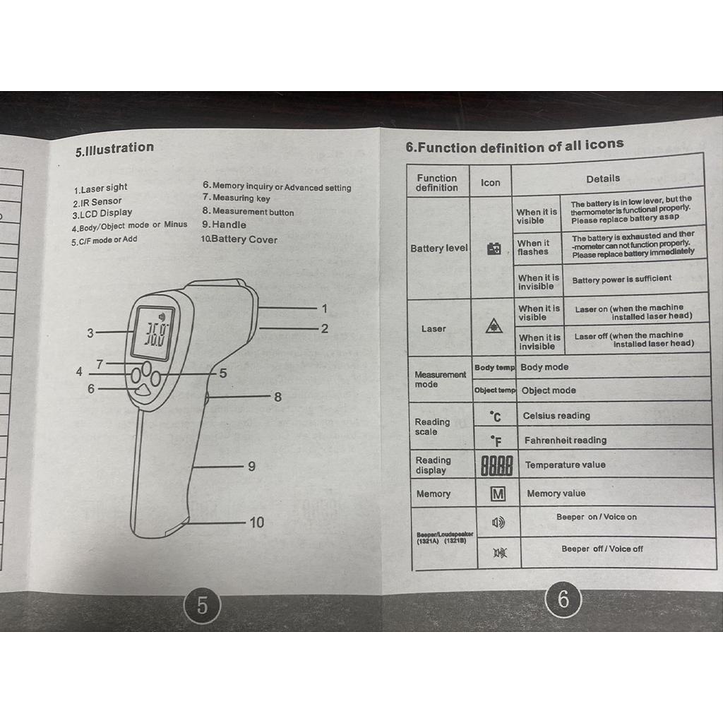 ET-306 Waterproof Non-contact Forehead Infrared Thermometer Measurement