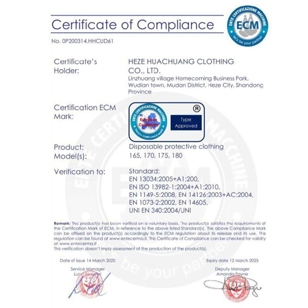 Disposable Coveralls Protective Suit w/Elastic Wrists Ankle Full Protection