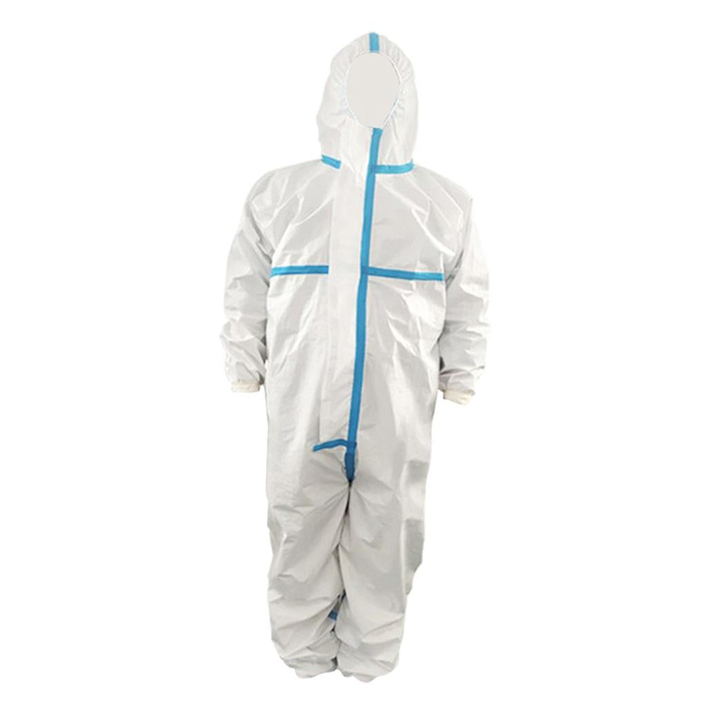 Disposable Coveralls Protective Suit w/Elastic Wrists Ankle Full Protection