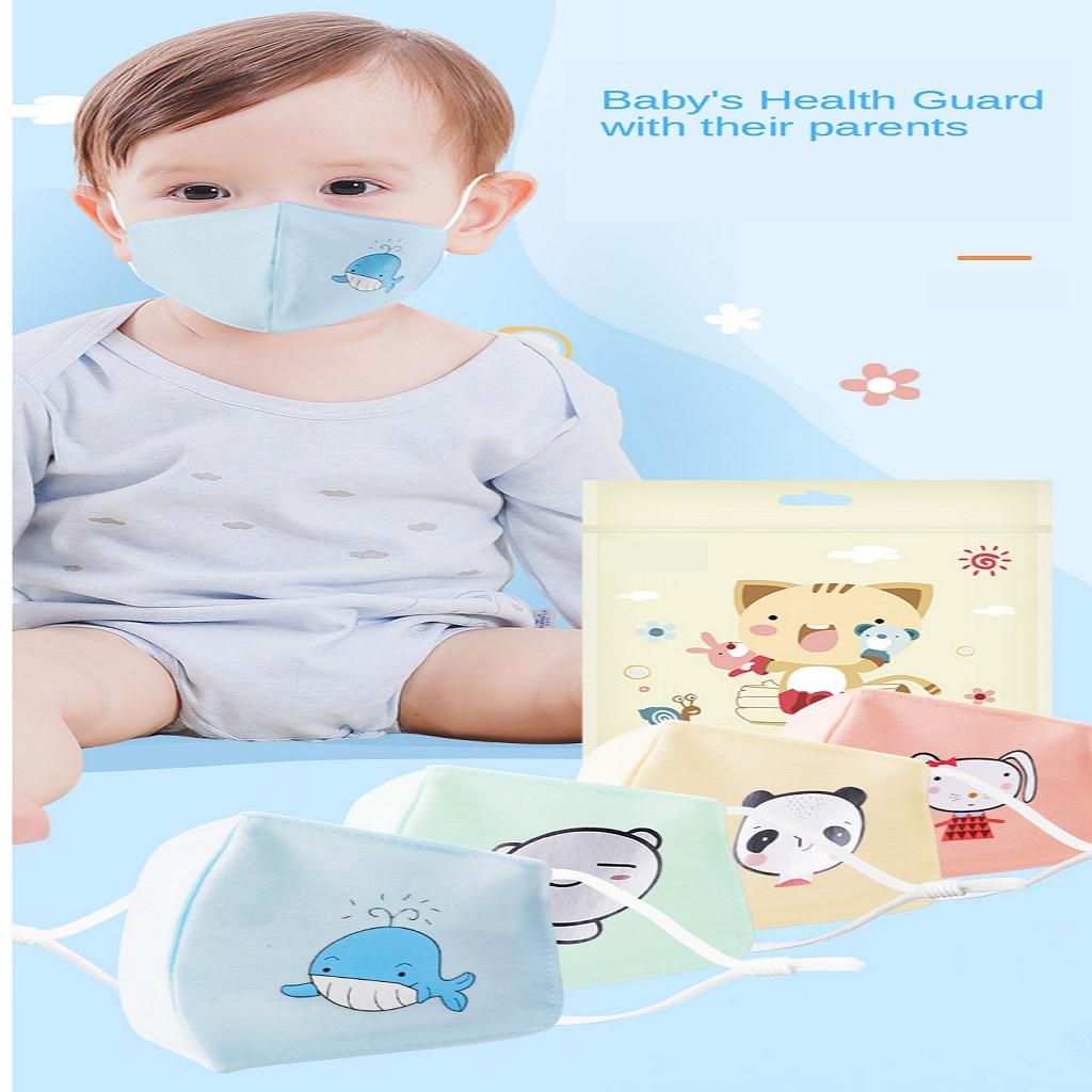 3 Pairs of Baby Masks Baby Cotton Protection Repeated Use Masks for Girls