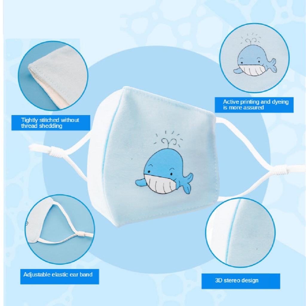 3 Pairs of Baby Masks Baby Cotton Protection Repeated Use Masks for Girls