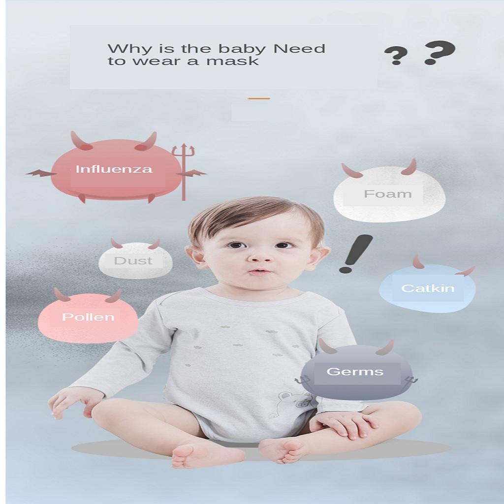 3 Pairs of Baby Masks Baby Cotton Protection Repeated Use Masks for Boys