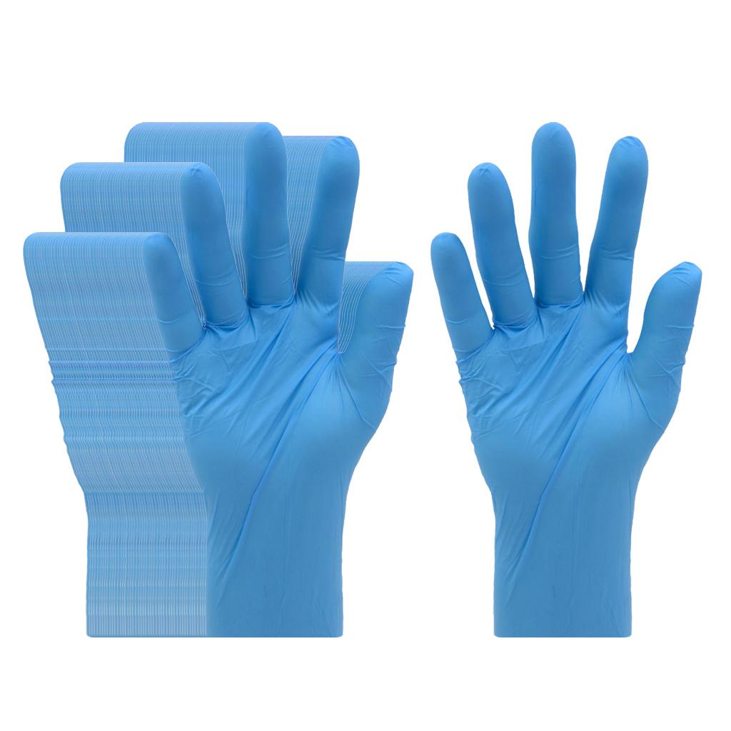 50Pcs Rubber Comfortable Disposable Mechanic Nitrile Gloves Medical Exam S