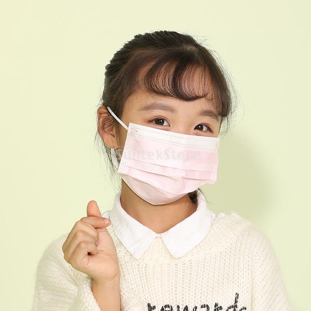 Children'S Dust Proof Breathable Protective Three Layer Anti Fog Mask Pink