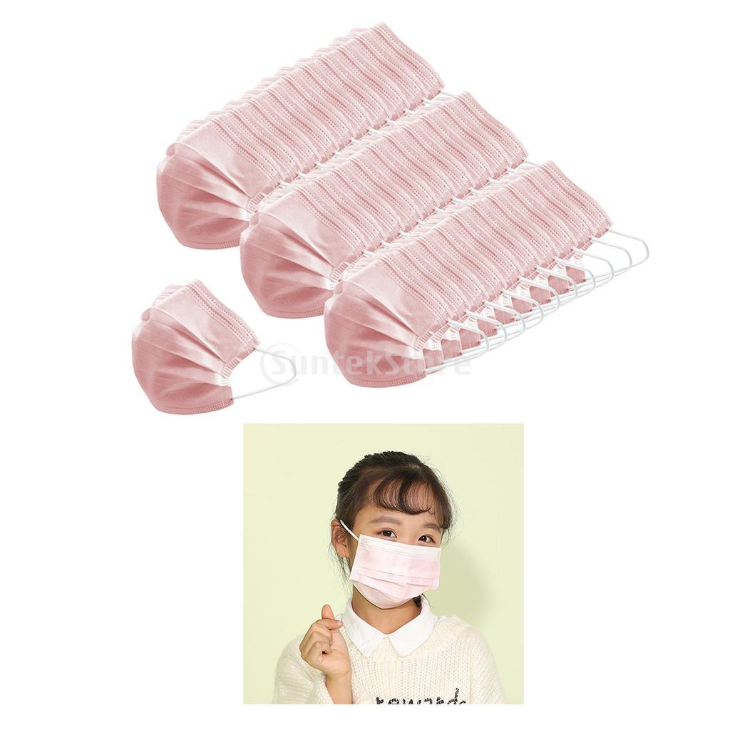 Children'S Dust Proof Breathable Protective Three Layer Anti Fog Mask Pink