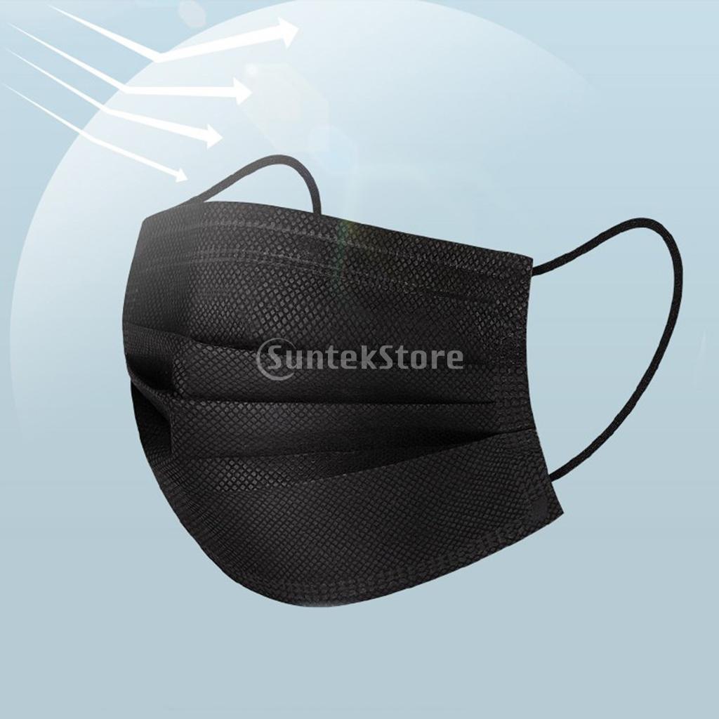 Children'S Dust Proof Breathable Protective Three Layer Anti Fog Mask Black