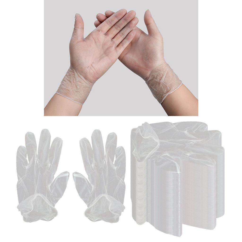 PVC Disposable Gloves Transparent Food Gloves for Cooking Kitchen Cleaning S