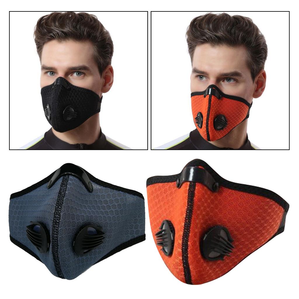 Breathing Mask Activated Carbon Dustproof Mask with Breathing Valve Black