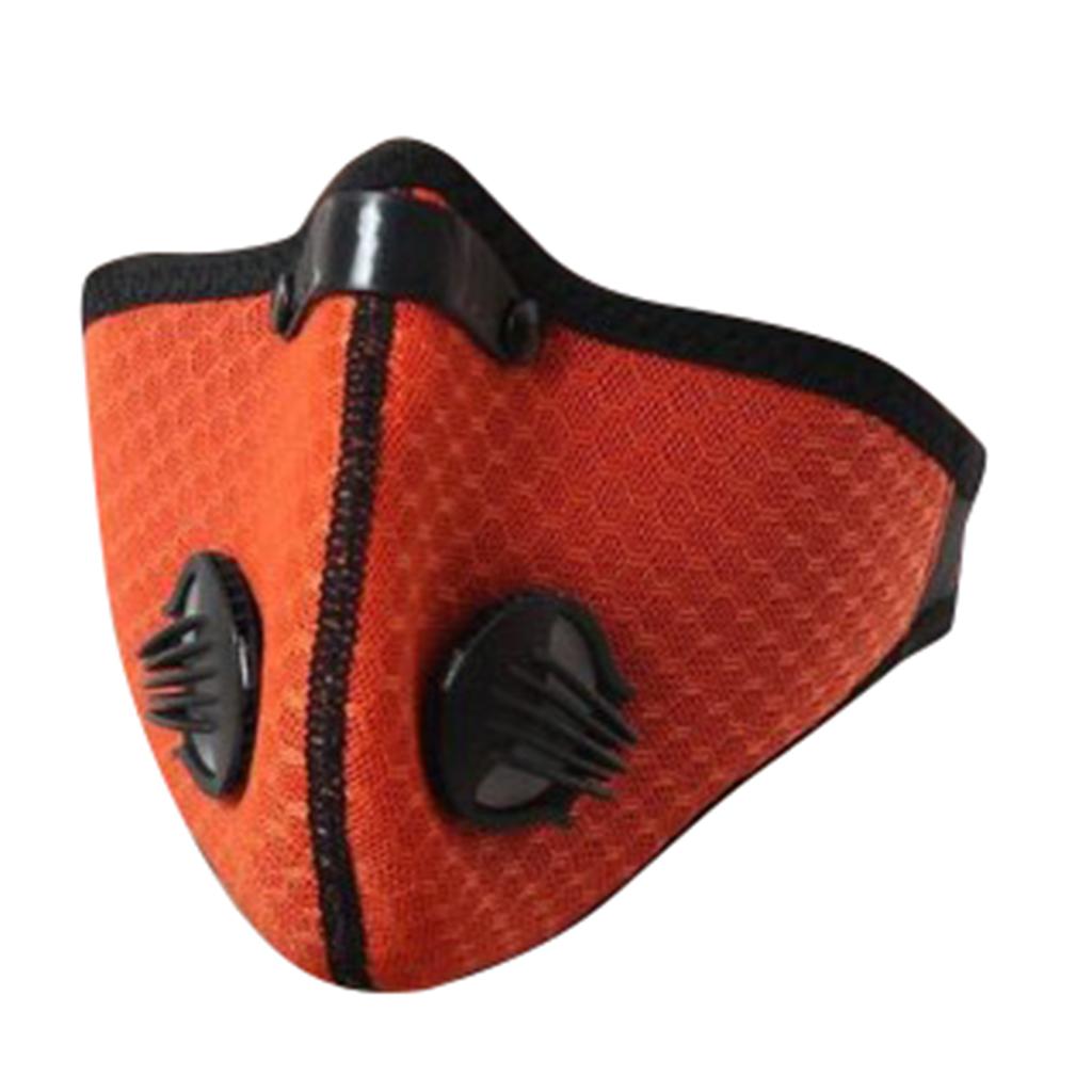 Breathing Mask Activated Carbon Dustproof Mask with Breathing Valve Orange