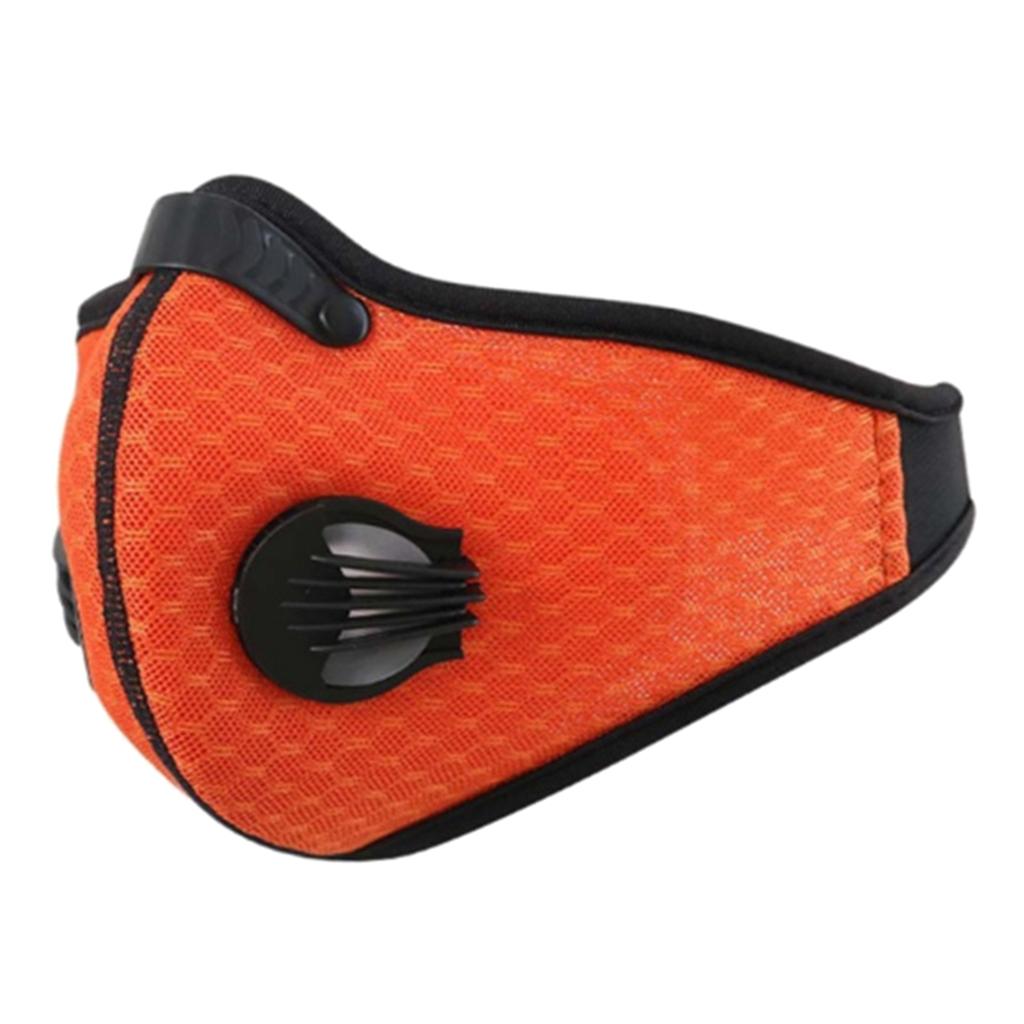 Breathing Mask Activated Carbon Dustproof Mask with Breathing Valve Orange