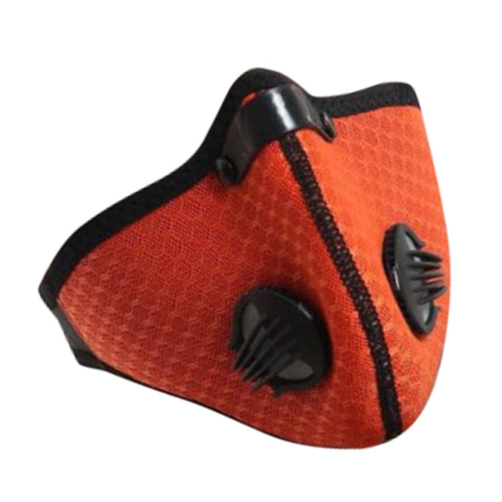 Breathing Mask Activated Carbon Dustproof Mask with Breathing Valve Orange