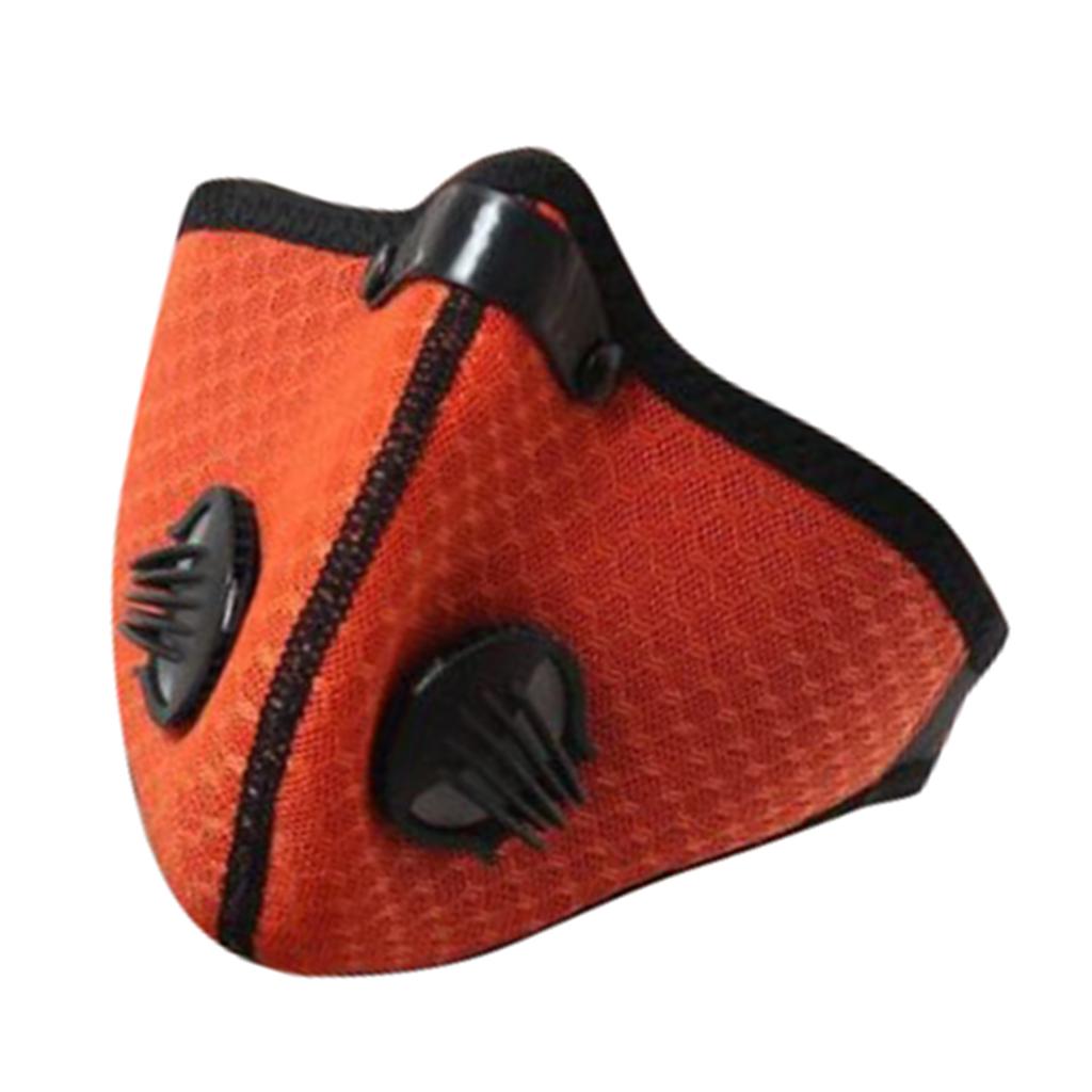 Breathing Mask Activated Carbon Dustproof Mask with Breathing Valve Orange