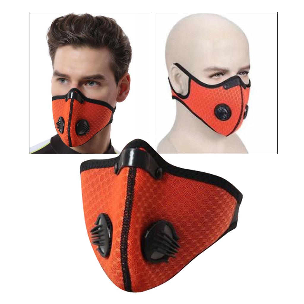 Breathing Mask Activated Carbon Dustproof Mask with Breathing Valve Orange